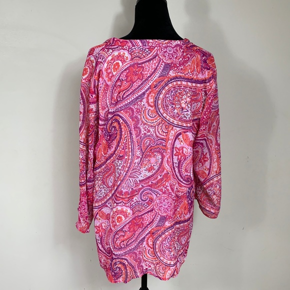 Liz Claiborne Paisley button blouse - Picture 2 of 8